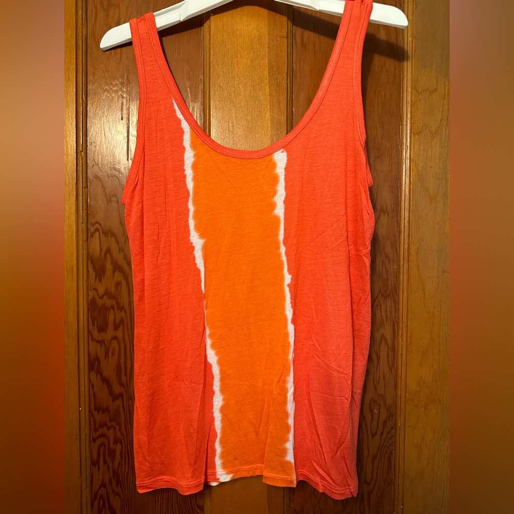 Poof! Orange and White Women's Tank Top